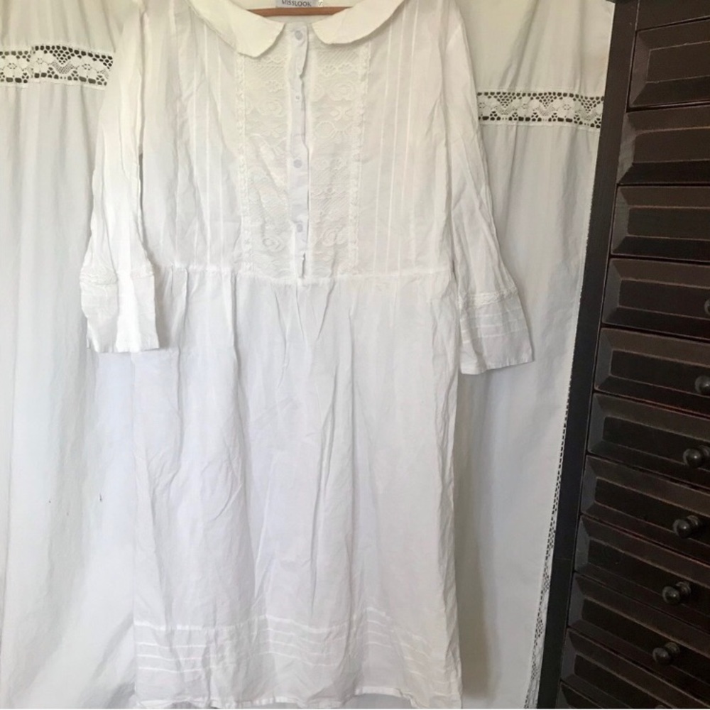 Misslook Boho White Prairie Dress. MP style. Beautiful condition and detail